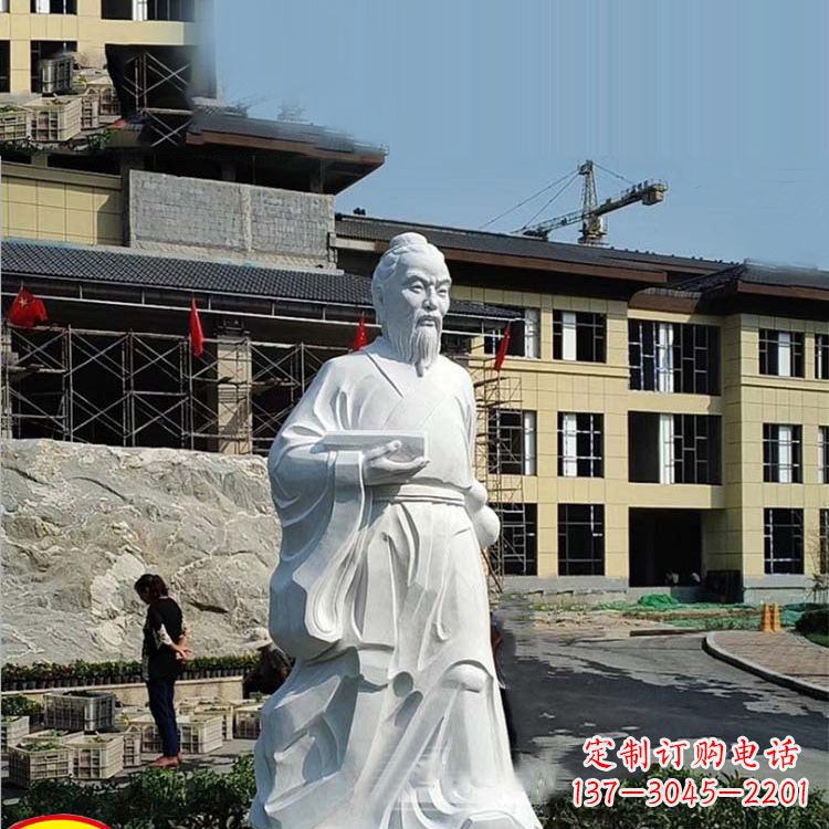 无锡高雅精美的华佗白玉石雕像