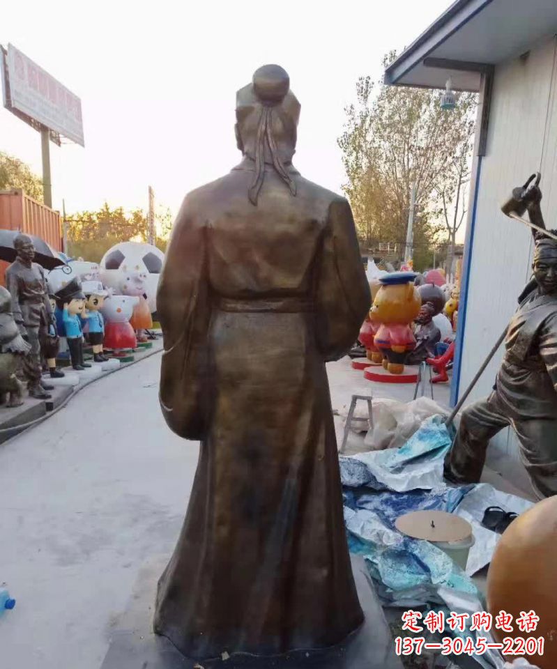 无锡精美雕塑永流传——华佗名医铜雕(定制)