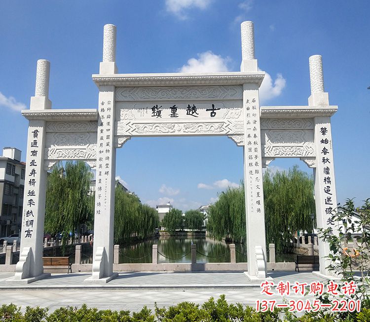 无锡华伟石雕牌坊,顶尖定制雕塑