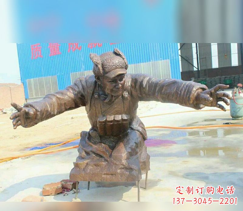 无锡黄继光校园英雄铜雕:传承伟大精神