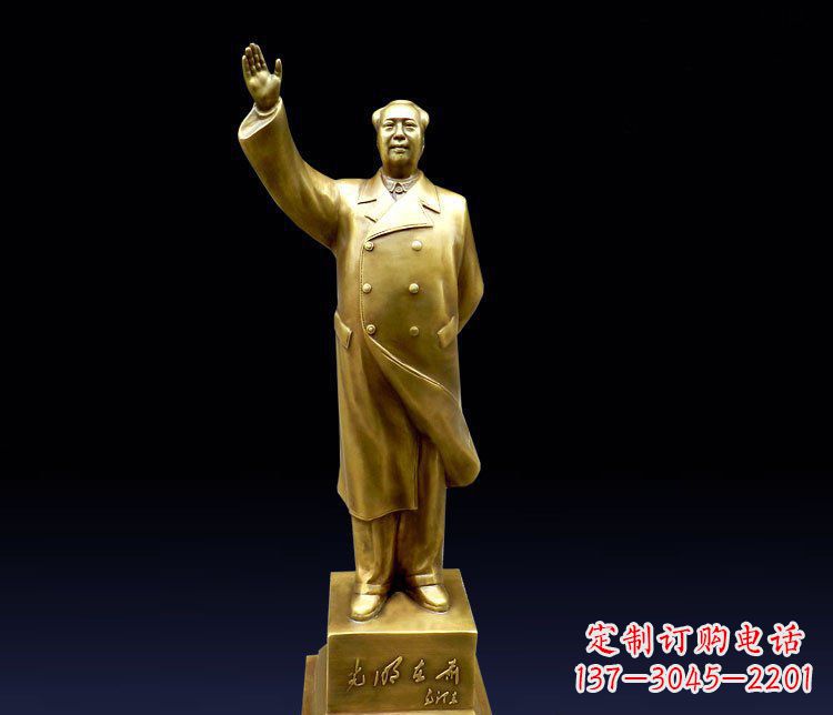 无锡挥手的主席广场铜雕景观雕塑 (2)