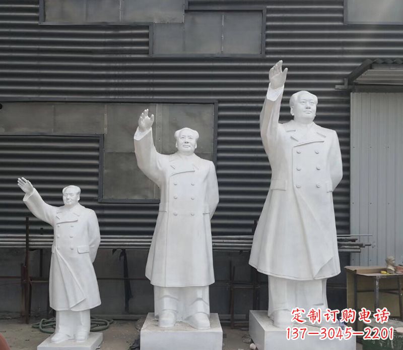 无锡追随主席足迹,收藏挥手毛主席校园伟人石雕