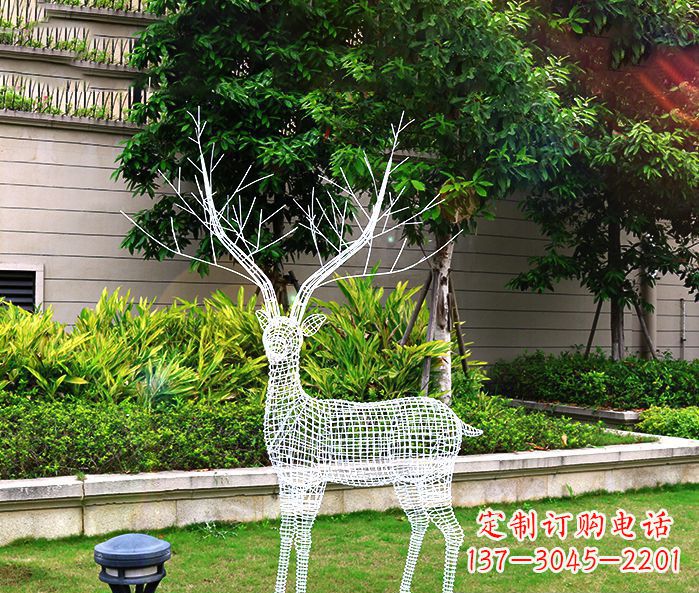 无锡创造魅力的麋鹿不锈钢雕塑
