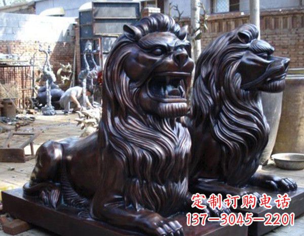 无锡浓郁艺术气息的精美铜雕狮子