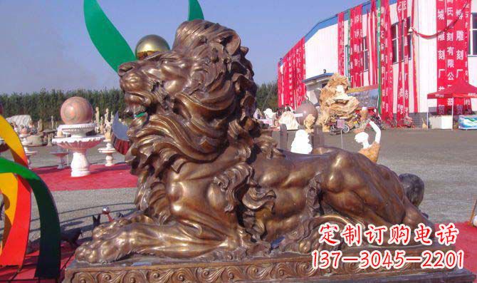 无锡汇丰西洋狮子铜雕,精美华贵