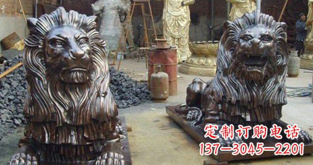 无锡汇丰铜狮子雕塑,令人叹为观止