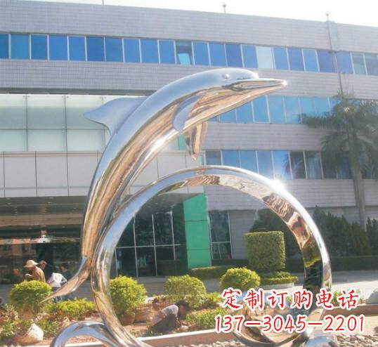 无锡精致的不锈钢海豚雕塑