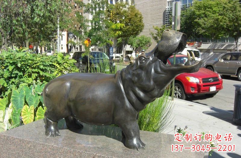 无锡赏心悦目的河马铜雕