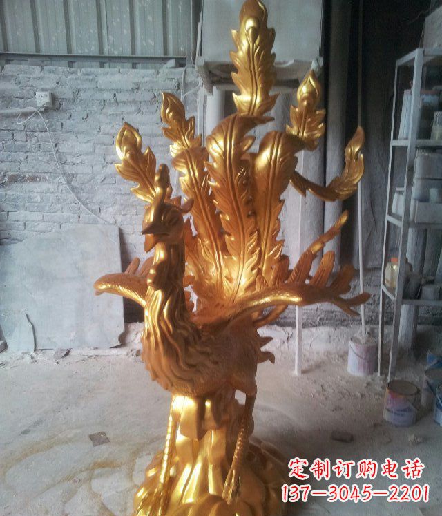 无锡金凤凰玻璃钢仿铜动物雕塑─让美丽无限盛开