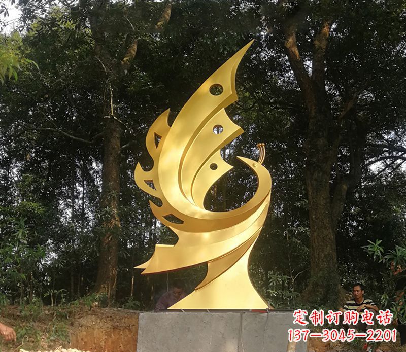 无锡以古典风格演绎不锈钢凤凰雕塑