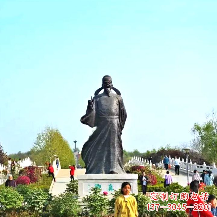 无锡精美颜真卿铜雕塑像