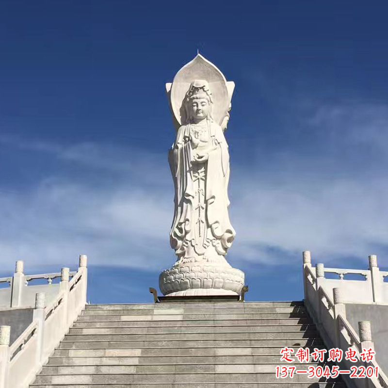 无锡专业定制三面观音石雕景观雕塑