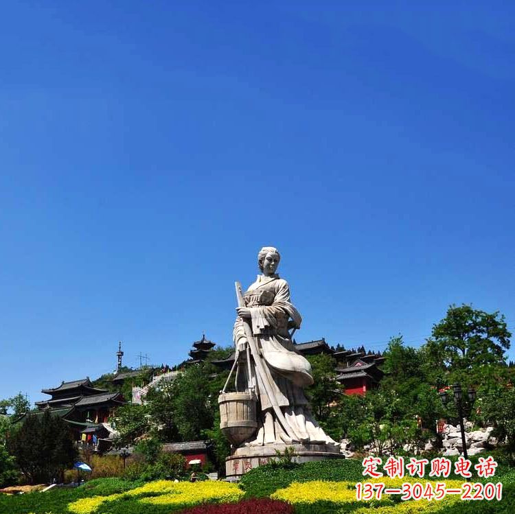 无锡美女雕塑,用精美石料表现传统美