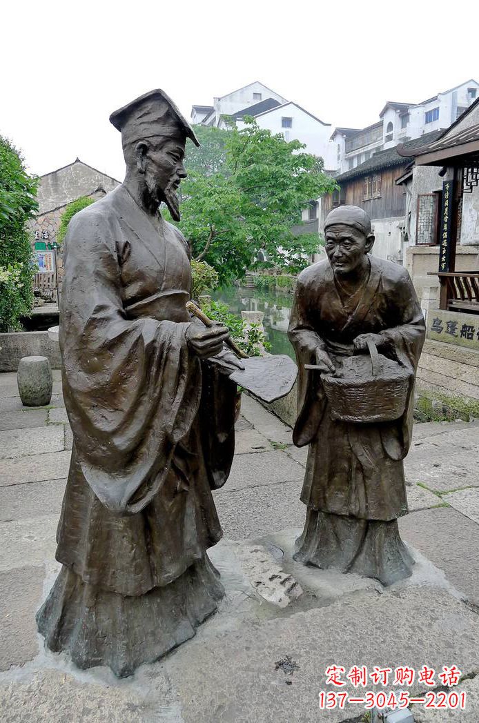 无锡经典雕塑:王羲之情景小品
