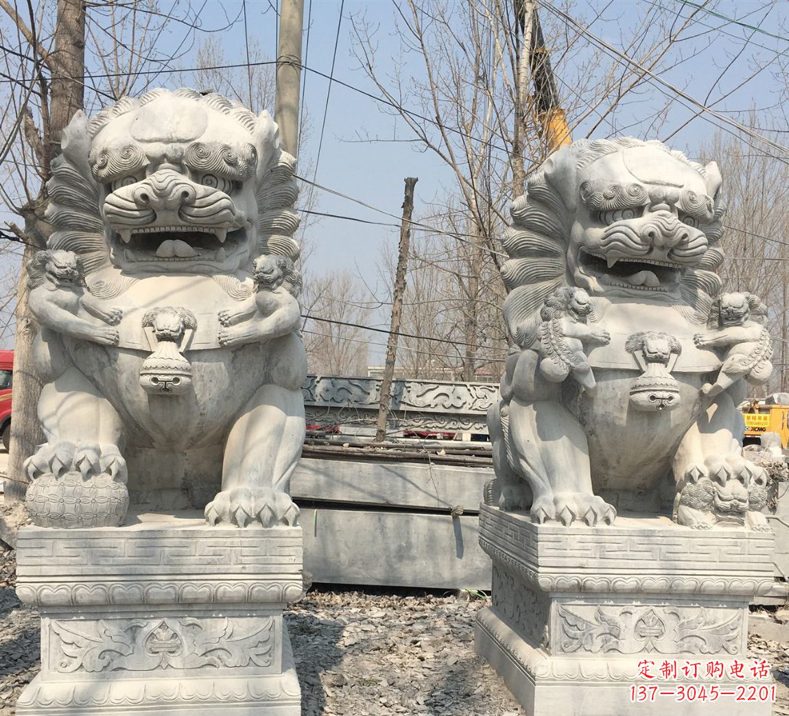 无锡中领雕塑让狮子石雕神圣而庄严