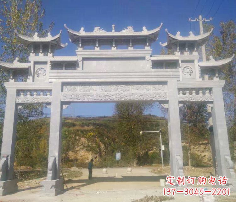 无锡中领雕塑:精雕制作仿古石牌坊石雕