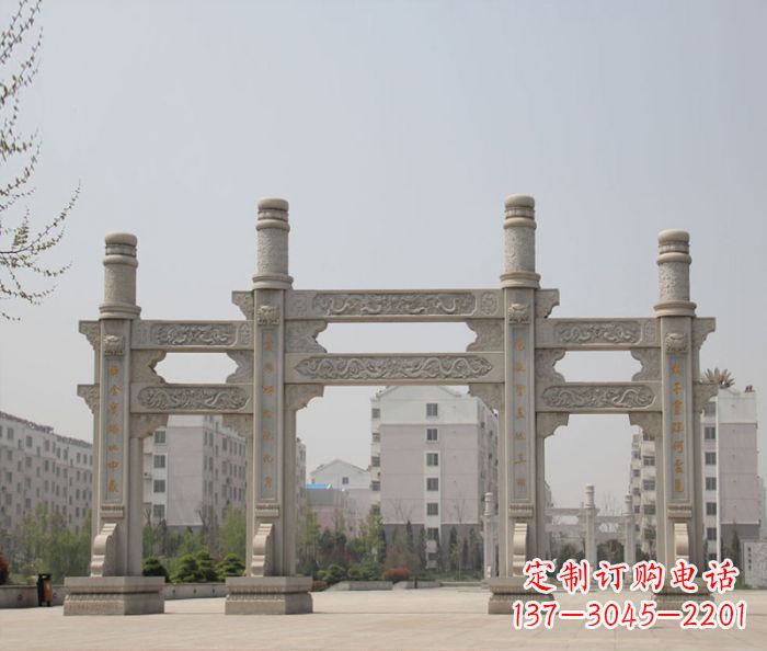 无锡上中领雕塑:牌坊石雕定制