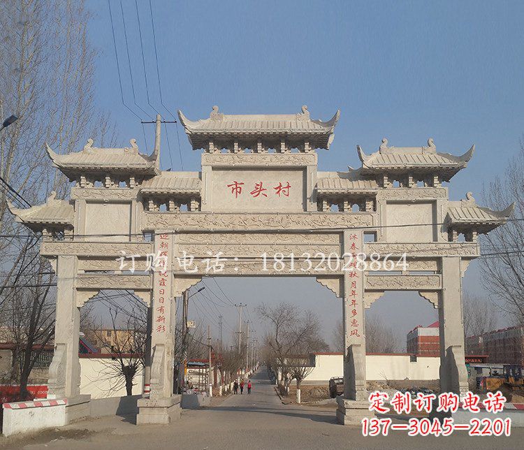 无锡景区三门七楼石雕牌坊——精美绝伦的牌坊雕塑