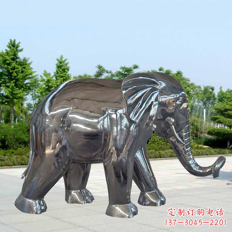 无锡镜面不锈钢大象雕塑