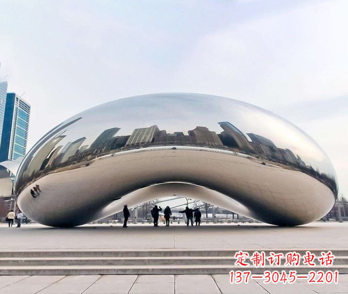 无锡镜面不锈钢大型拱门雕塑