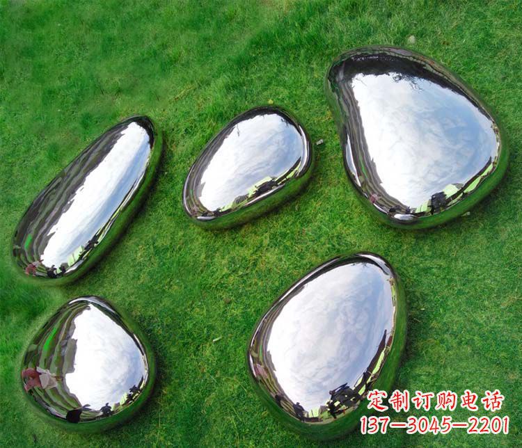 无锡简约而优雅的镜面不锈钢水滴雕塑