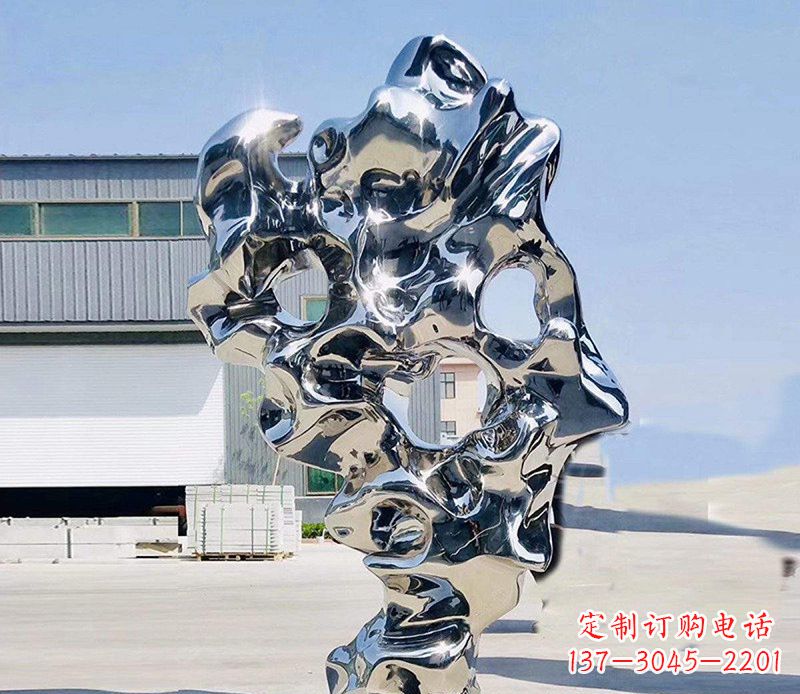 无锡镜面不锈钢太湖石雕塑