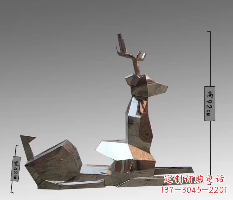 无锡中领雕塑为您带来一款全新的不锈钢梅花鹿雕…