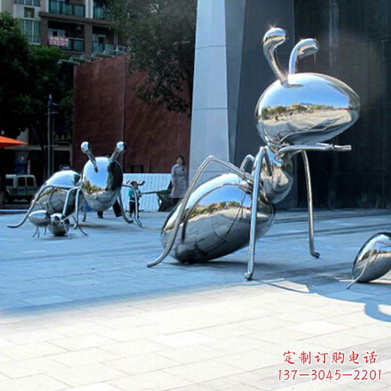 无锡优雅而不凡的蚂蚁不锈钢雕塑