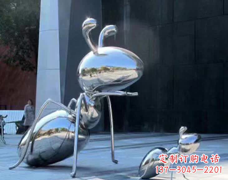 无锡不锈钢蚂蚁雕塑,抛光镜面,精致精美