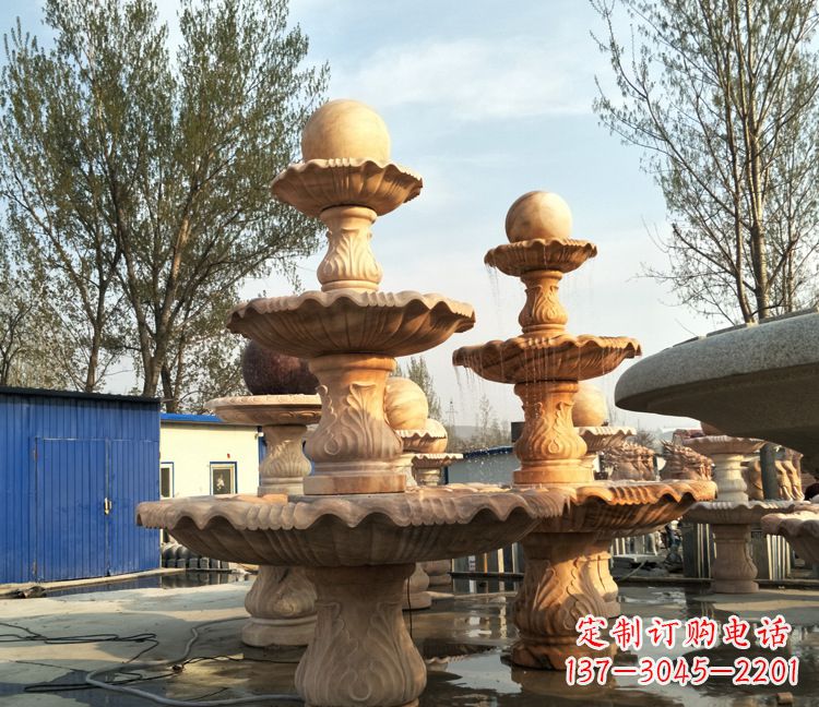 无锡古典九龙喷泉雕塑,可观赏九龙戏珠石