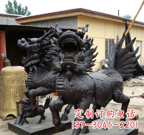 无锡精致、象征意义高的聚财铜麒麟雕塑