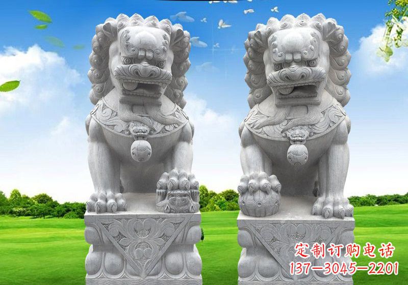 无锡风采傲人的狮子石雕