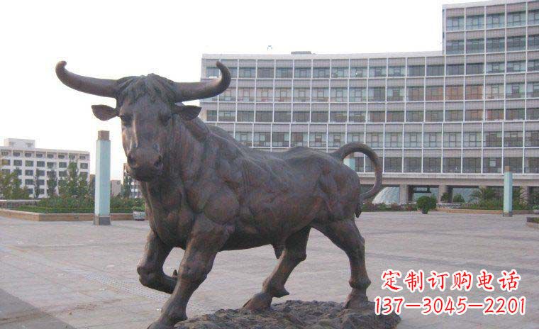 无锡老牛动物广场铜雕,专业定制精美动物雕塑
