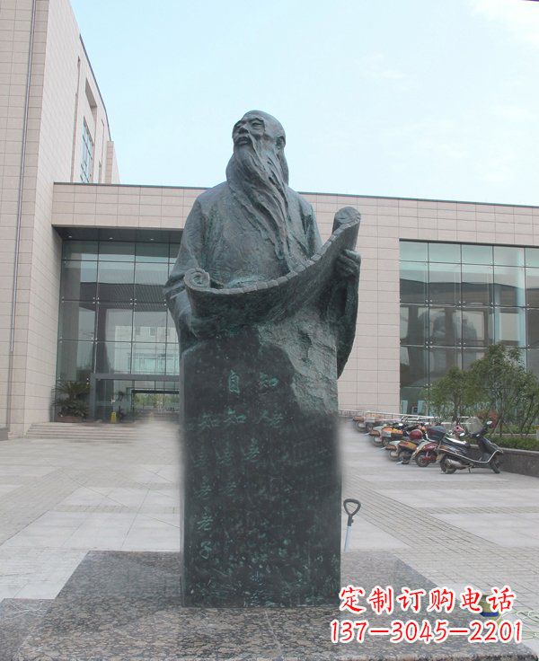 无锡老子校园名人铜雕——精雕细琢,百年不朽