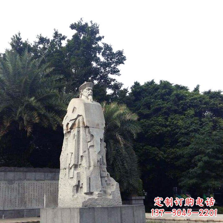 无锡林则徐石雕塑,融合古典韵味与现代气息
