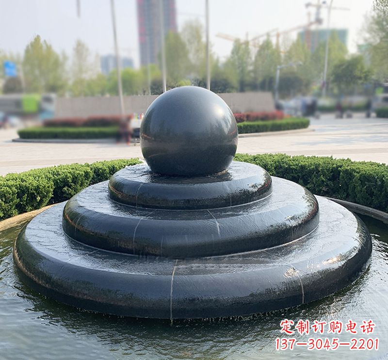 无锡临沂石雕风水球喷泉