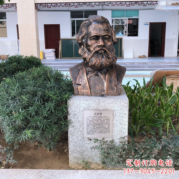 无锡马克思铸铜头像校园名人雕塑