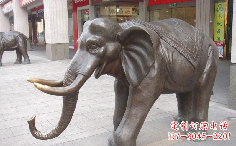 无锡祥和如意的铜制大象雕塑