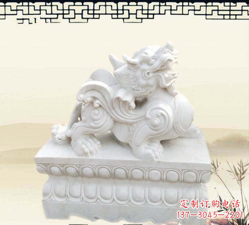 无锡精美貔貅石雕雕塑,烘托家门口的神秘感