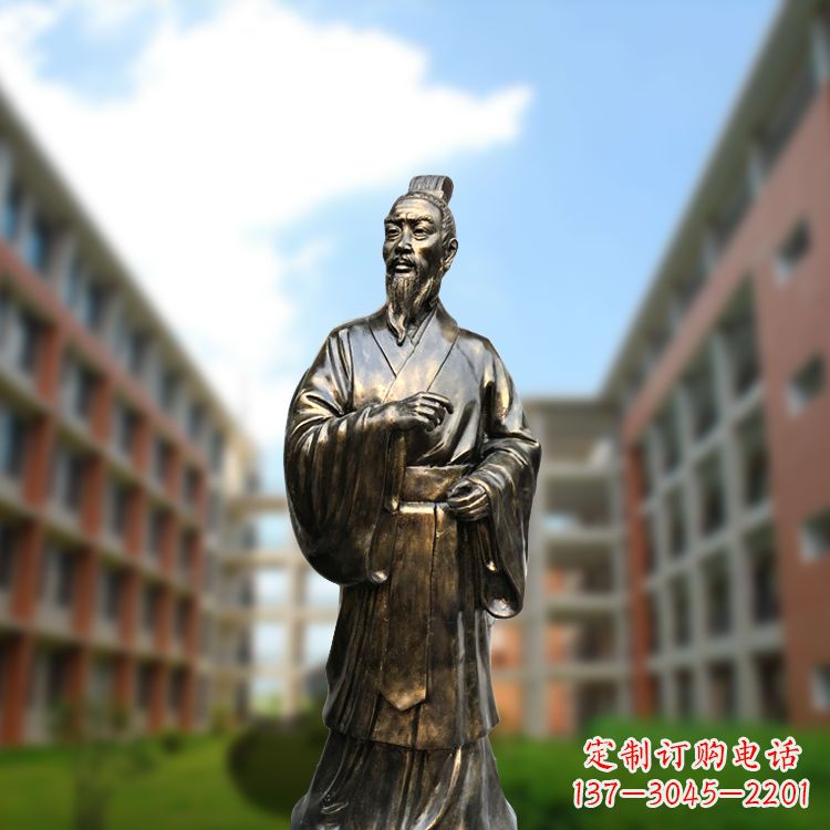 无锡精美艺术,历久弥新的孟子玻璃钢仿铜雕像