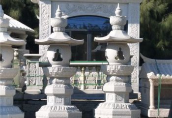 无锡汉白玉公园灯笼雕塑