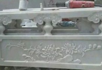无锡汉白玉花朵浮雕栏板