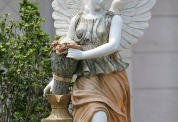 无锡精致高雅的汉白玉天使雕塑