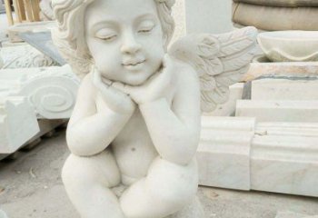 无锡汉白玉小天使西方儿童石雕，让孩子们拥有属于自己的天使
