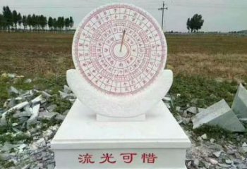 无锡汉白玉校园日晷雕塑，给你一份温暖的回忆
