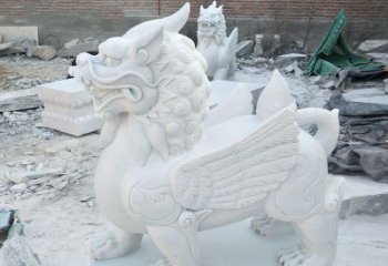 无锡品质卓越的汉白玉独角兽雕塑