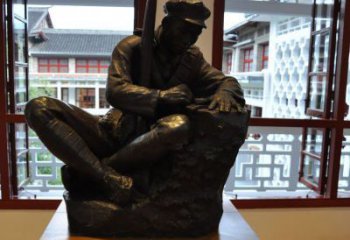 无锡铜雕红军战士纪念雕塑，烈士镌刻永恒记忆