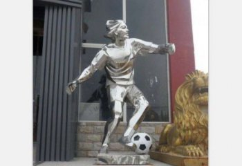 无锡精美的不锈钢足球人物雕塑