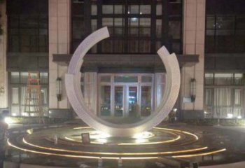 无锡不锈钢半圆环雕塑，装饰空间增添品位