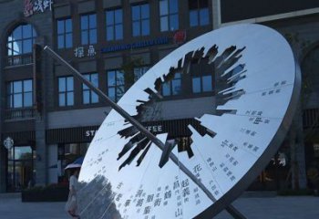 无锡传统与现代完美结合的户外日晷雕塑